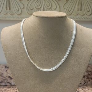 Sterling Silver 925 20in Flat Snake Chain Necklace Wedding Charm‎ Engagem…